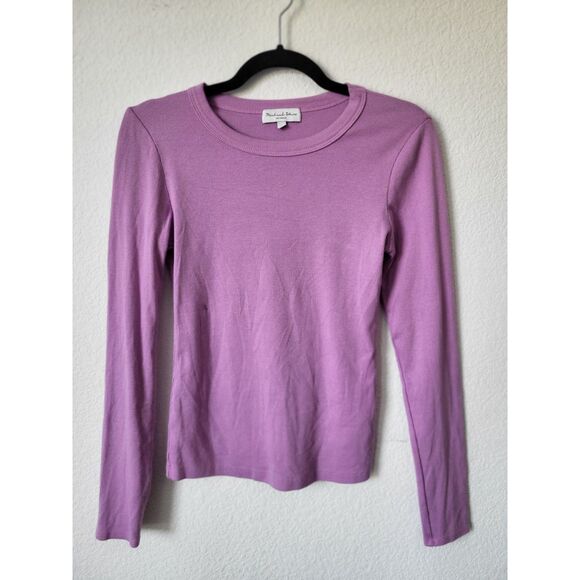 Michael Stars Long Sleeve Ribbed Top in Lilac – Size S - Picture 1 of 6